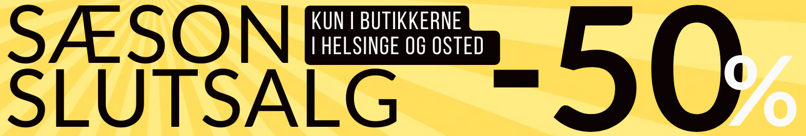 Slutsalg i butikkerne i Helsinge og Osted